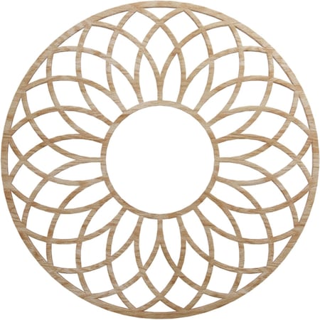 Ekena Millwork Cannes Wood Fretwork Pierced Ceiling Medallion, Red Oak, 26"OD x 8 7/8"ID x 3/8"T CMWP26X26X0375CNRO